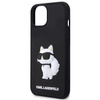 Etui Karl Lagerfeld KLHCP14M3DRKHNK na iPhone 14 Plus 6.7" - czarne Rubber Choupette 3D