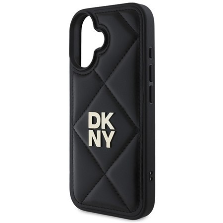 DKNY ETUI HARDCASE QUILTED STACK LOGO DO IPHONE 16 6.1 WZÓR W KRATKĘ Z LOGO
