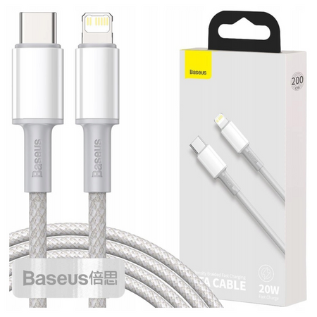 BASEUS KABEL USB-C DO DO LIGHTNING 20W DO IPHONE 2M PD DO ŁADOWANIA