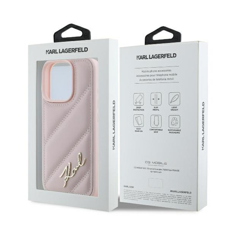 KARL LAGERFELD CASE QUILTED SIGNATURE DO IPHONE 16 PRO 6.3 Z HARDCASE