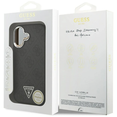 GUESS ETUI DO IPHONE 17 4G TRIANGLE LOGO MAGSAFE LUXURY OCHRONA