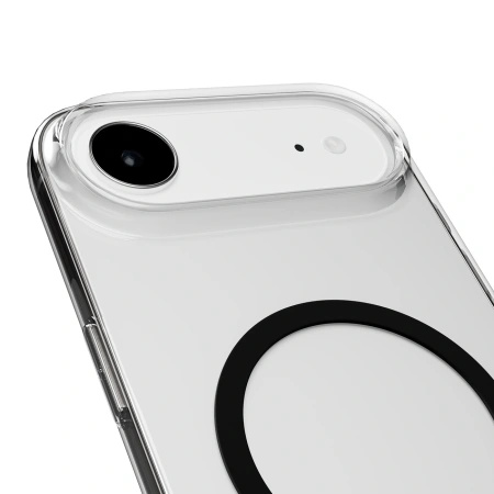 Etui Puro Lite Mag TPU+PC kompatybilne z MagSafe na iPhone 17 Air - przezroczyste z czarnym pierścieniem
