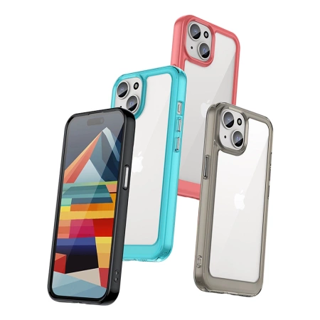 HURTEL ETUI WZMOCNIONE DO IPHONE 15 PLUS OUTER SPACE Z ELASTYCZNĄ RAMKĄ