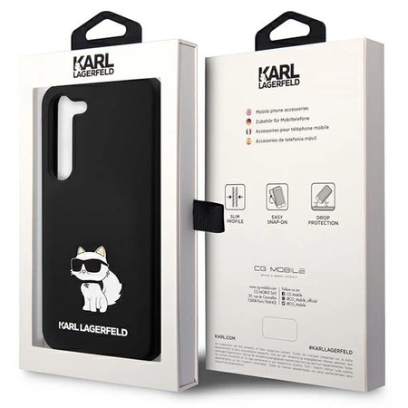Etui Karl Lagerfeld Silicone Choupette na Samsung Galaxy S24+ - czarne