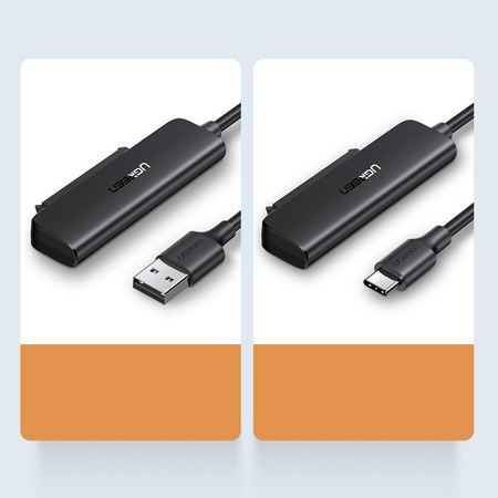 Ugreen adapter przejściówka dysku HDD SSD 2,5 SATA  3.0 - USB 3.2 Gen 1 (SuperSpeed USB 5 Gbps) czarny (70609 CM321)
