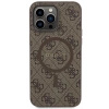 Etui Guess 4G Collection Leather Metal Logo MagSafe na iPhone 14 Pro - brązowe