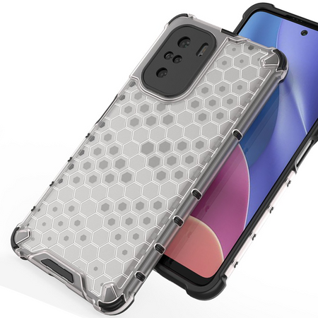 Honeycomb etui pancerny pokrowiec z żelową ramką Xiaomi Redmi K40 Pro+ / K40 Pro / K40 / Poco F3 przezroczysty