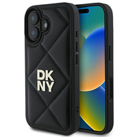 DKNY ETUI HARDCASE QUILTED STACK LOGO DO IPHONE 16 6.1 WZÓR W KRATKĘ Z LOGO