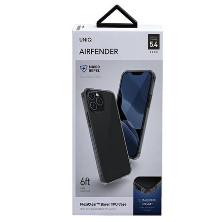 UNIQ etui Air Fender iPhone 12 mini 5,4" szary/smoked grey tinted