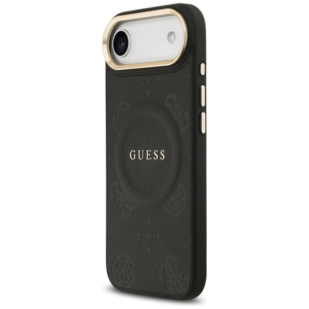 Etui Guess Peony Hot Stamp MagSafe do    iPhone Air czarny