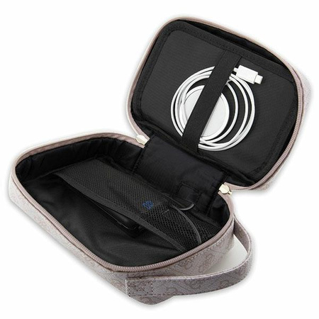 Torba organizer Etui Guess 4G Printed Stripes GUHBP4RPSP - różowa