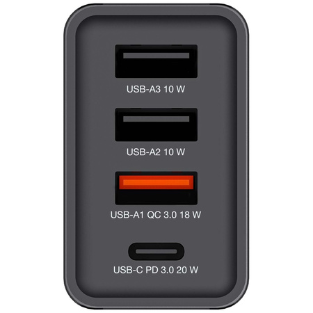 VERBATIM ŁADOWARKA 30W 3XUSB-A USB-C DO IPHONE ANDROID SZYBKI CHARGE PD 3.0