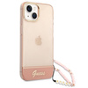 Guess GUHCP14MHGCOHP iPhone 14 Plus 6,7" różowy/pink hardcase Translucent Pearl Strap