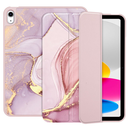 TECH-PROTECT ETUI CASE DO IPAD 10.9 10 2022 11 2025 MARBLE ŁATWE DO UŻYCIA