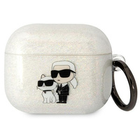 Etui Karl Lagerfeld KLA3HNKCTGT na AirPods 3 cover - przezroczyste Glitter Karl&Choupette