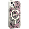 Etui Guess GUHMP14SHCFWSP na iPhone 14 - różowe Flower MagSafe