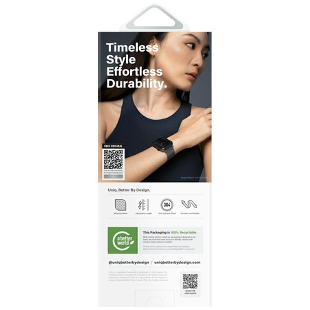 Pasek UNIQ Dante Pro do Apple Watch 49/46/45/44mm Stainless Steel metaliczny różowy