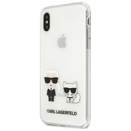 KARL LAGERFELD ETUI HARDCASE DO IPHONE XS MAX 7 8 11 12 13 14 TRANSPARENTNE