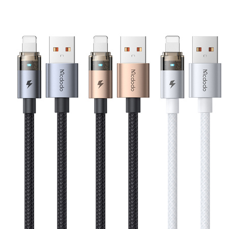 MCDODO KABEL USB SZYBKIE ŁADOWANIE DO IPHONE LIGHTNING PD 36W 1M LED ZŁOTY