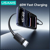 Kabel USAMS U94 60W USB-C do USB-C 1m czarny
