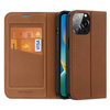 Dux Ducis Skin X2 etui do iPhone 14 Pro Max pokrowiec z magnetyczną klapką brązowy