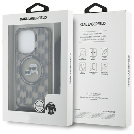 KARL LAGERFELD ETUI HARDCASE CROSSBODY MONOGRAM KARL & CHOUPETTE HEAD
