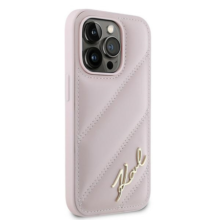 KARL LAGERFELD ETUI HARDCASE DO IPHONE 14 PRO 6,1 KLHCP14LPQDSMGP DIAGONAL