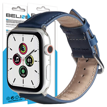 Beline pasek Apple Watch Leather42/44/45/49mm niebieski /blue