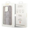 Etui Guess 4G Printed Stripes MagSafe na iPhone 15 Pro - różowe
