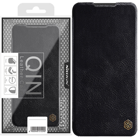 Nillkin Qin Case etui do Xiaomi Redmi Note 11 Pro+ (China) / Redmi Note 11 Pro (China) / Mi11i HyperCharge osłona na aparat kabura pokrowiec obudowa z klapką czarny