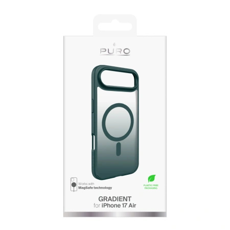 Etui Puro Gradient TPU kompatybilne z MagSafe na iPhone 17 Air - turkusowe