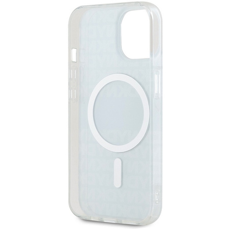DKNY ETUI HARDCASE DO IPHONE 15 14 13 6.1 DO MAGSAFE WZÓR MONO I STRIPE IML