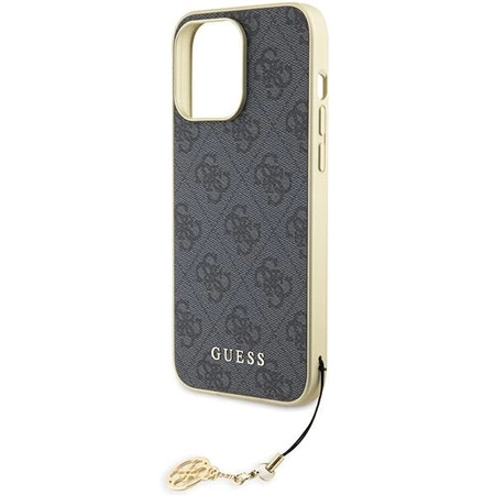 Etui Guess 4G Charms Collection do iPhone 15 Pro Max - szare