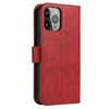 Etui portfel z klapką podstawką do iPhone 15 Pro Max Magnet Case - czerwone