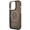 Guess GUHMP14LHTCMK iPhone 14 Pro 6,1" czarny/black hard case Gold Outline Translucent MagSafe