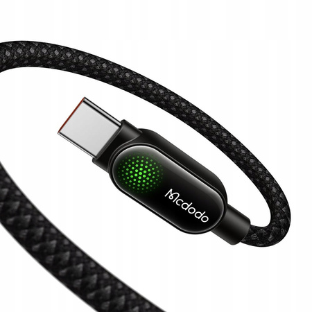 MCDODO KABEL USB-A USB-C SZYBKIE ŁADOWANIE PD 100W 1M LED CZARNY