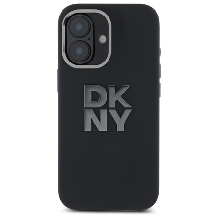DKNY ETUI HARDCASE LIQUID SILICONE DO IPHONE 16 6.1 Z LOGO WYSOKIEJ
