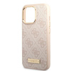 Guess GUHMP13LU4GPRP iPhone 13 Pro / 13 6,1" różowy/pink hard case 4G Logo Plate MagSafe