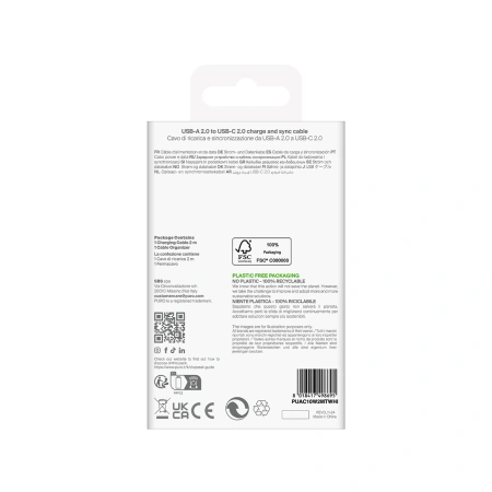 PURO KABEL USB-A DO USB-C 10W 2M DO TELEFONÓW IPHONE DO ŁADOWANIA