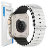 BELINE PASEK DO APPLE WATCH 38 40 41MM WAVES BIAŁO-CZARNY SILIKONOWY DESIGN
