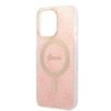 Guess zestaw ładowarka MagSafe + etui do iPhone 13 Pro Max 6,7" różowe 4G Print (GUBPP13XH4EACSP)