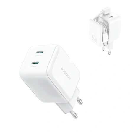 JOYROOM ŁADOWARKA SIECIOWA ADAPTER USB-C USB DO LAPTOP TELEFON TABLET 45W