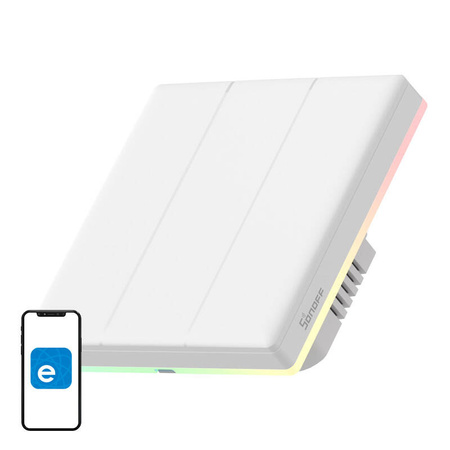 SONOFF 3-KANAŁOWY WIFI PRZEŁĄCZNIK DOTYKOWY DO ZDALNEGO WŁĄCZANIA ŚWIATŁA
