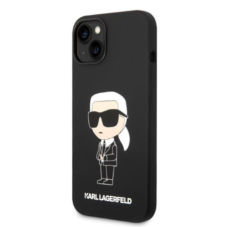 Karl Lagerfeld KLHMP14SSNIKBCK iPhone 14 6,1" hardcase czarny/black Silicone Ikonik Magsafe