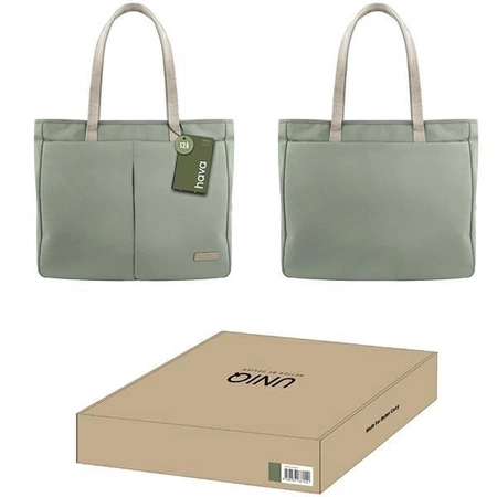 Torba UNIQ Hava na laptopa 16'' RPET - zielona