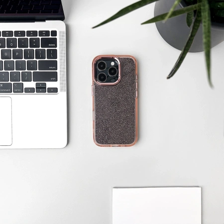 HURTEL ETUI GLITTER CASE DO IPHONE 16 PRO Z BROKATEM ZATRZYMUJĄCE ODSŁONY