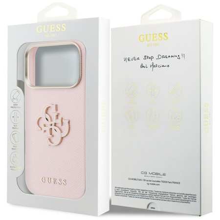 Etui Guess FW Resin Logo do iPhone 17 Pro różowy