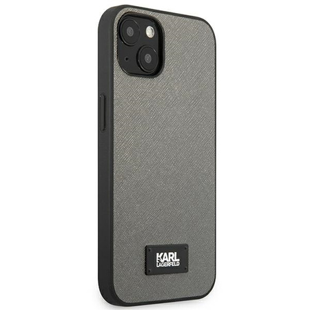 KARL LAGERFELD ETUI HARDCASE SAFFIANO PLAQUE DO IPHONE 13 14 15 6,1 OCHRONA