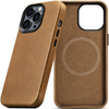 iCarer Oil Wax Premium Leather Case skórzane etui iPhone 14 Pro Max magnetyczne z MagSafe brązowy (WMI14220704-TN)