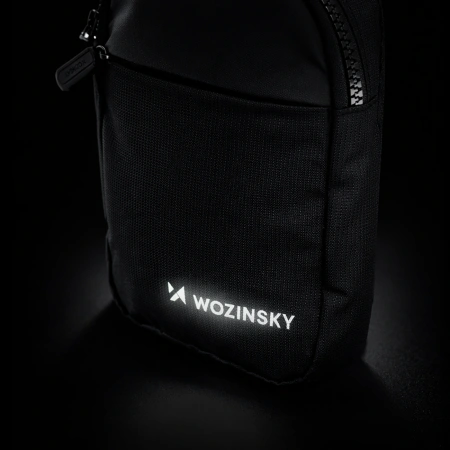 Mini saszetka na ramię Wozinsky WMS-W1 wodoodporna dwukomorowa na telefon unisex - czarna